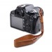 Camera PU Leather Hand Strap Grip Durable Metal Ring Wrist Strap For Dslr Camera Brown/Coffee/Black